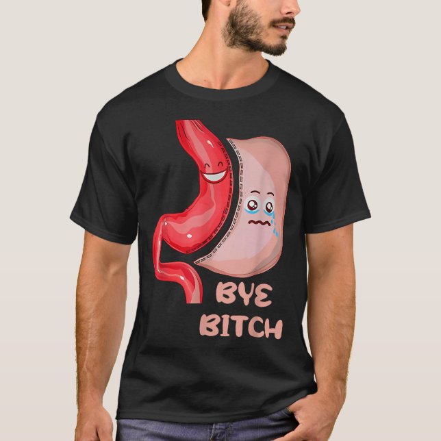 Camiseta Bye Funny Gastric Sleeve Surgery Stomach  (Frente)