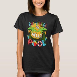 Camiseta Bye School Hello Summer Com Óculos E Praia