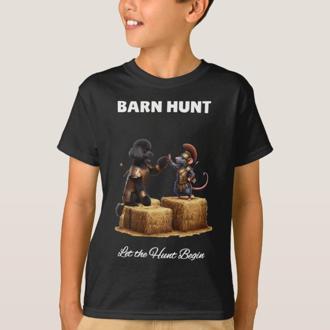 Camiseta Byrn Hunt Lover - Rato Do Guerreiro E Poodô Negro (Frente)
