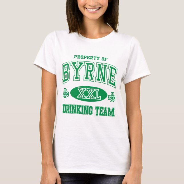 Camiseta Byrne - Equipe de Bebendo da Irlanda (Frente)
