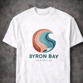 Camiseta Byron Bay Austrália Logo Retro Onda Vinta