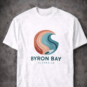 Camiseta Byron Bay Austrália Logo Retro Onda Vinta