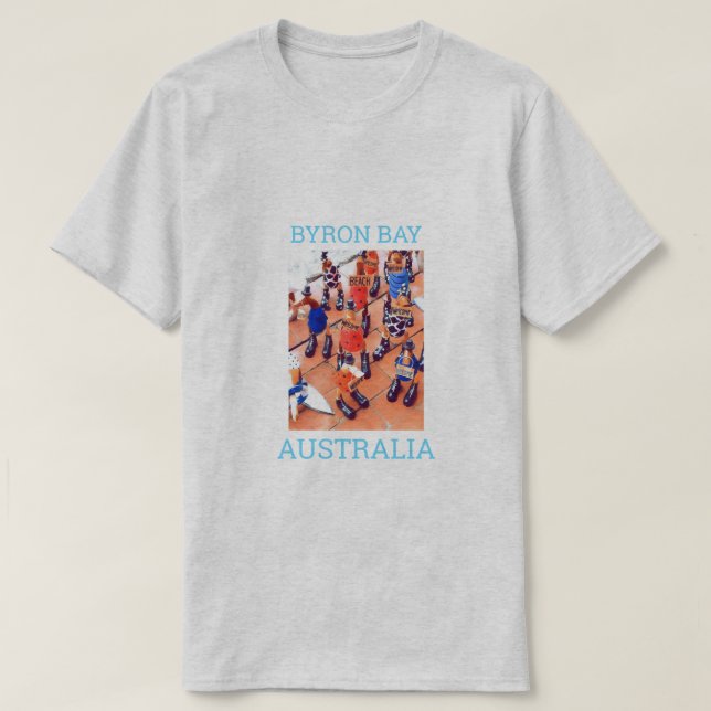 Camiseta Byron Bay, cidade costeira fofa da Austrália viage (Frente do Design)