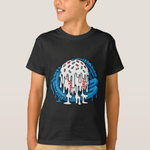 Camiseta Bysebyll Drip Para Meninos Sorvete Drip Juventude