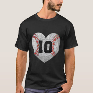 Camiseta Bysebyll Número 10 Design de Coração Abatido Para