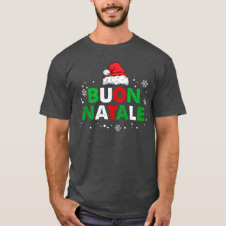 Camiseta Bz23 Buon Natale Chapéu de Papai Noel Natal Feliz 