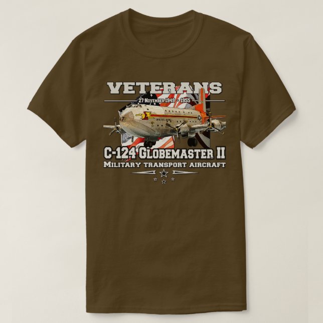 Camiseta C124 Aeronaves de carga de alta carga Globemaster  (Frente do Design)