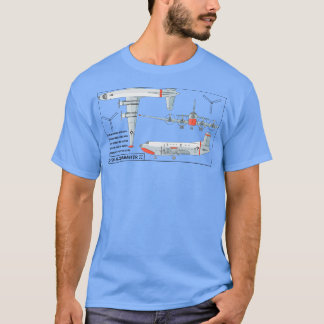 Camiseta C124 Globemaster II American go Plane Diagrams Gif