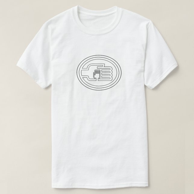 Camiseta C2B: T-Shirt WHT Logotipo Blk (Frente do Design)