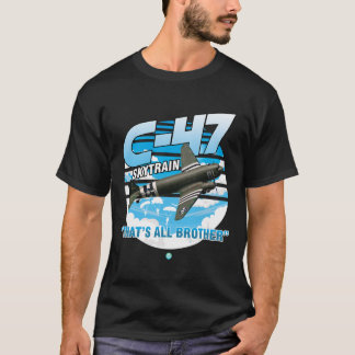 Camiseta C-47 Porta-Camisas do Avião de Transporte WWII Sky