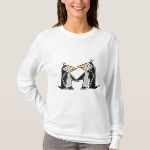 Camiseta C.A. pinguins dos desenhos animados que guardaram