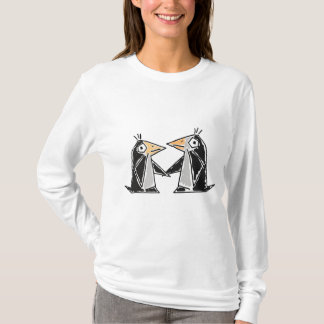 Camiseta C.A. pinguins dos desenhos animados que guardaram