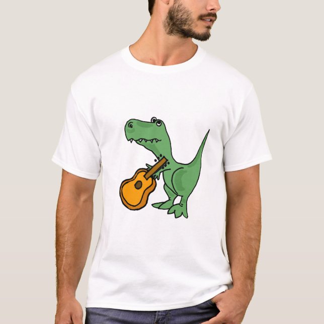 Camiseta C.A.T-Rex que joga o t-shirt da guitarra (Frente)