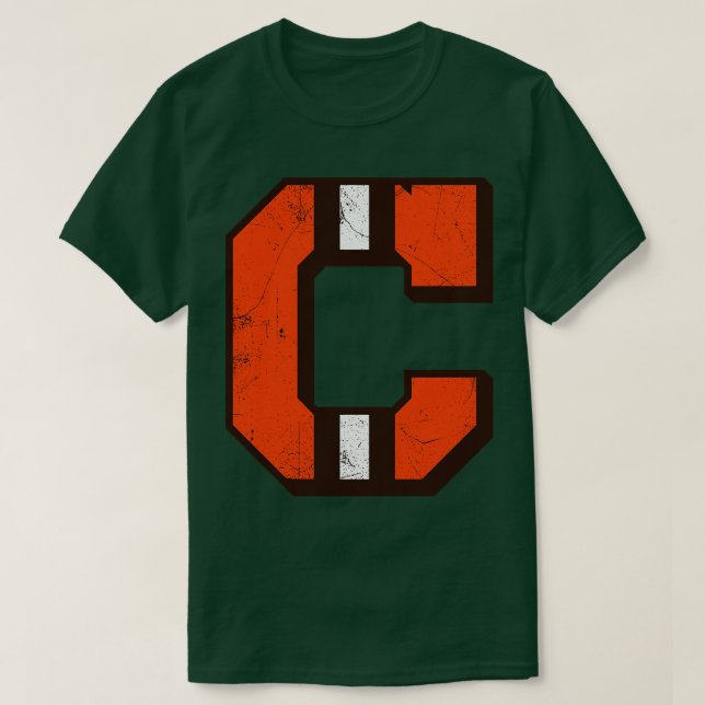 Camiseta C branco vintage (Frente do Design)