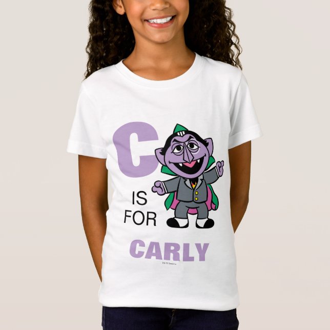 Camiseta C de Conde von Count | Adicione Seu Nome (Frente)