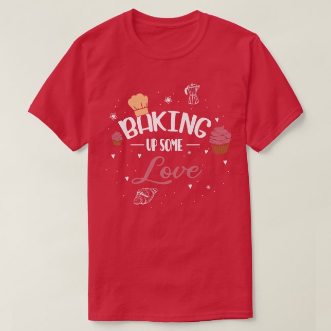 Camiseta c Design para cupcakes de assar cozidos de ventoin (Frente do Design)