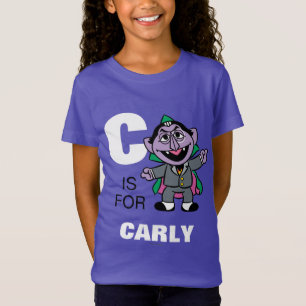 Camiseta C é de Count von Count   Adicione seu Nome