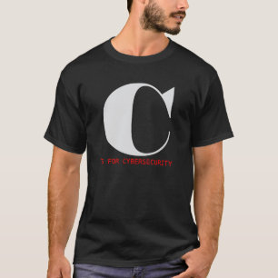 Camiseta C é para cibersegurança
