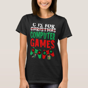 Camiseta C É Para Jogos De Computador Jovens Homens De Nata