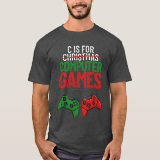 Camiseta C É Para Jogos De Vídeo Jogo De Jogo Com Presente