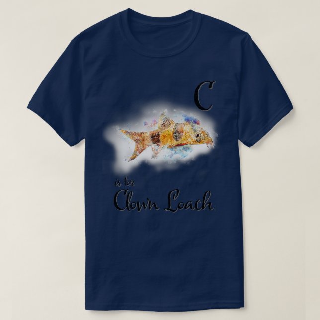 Camiseta C é para o Clown Loach (Frente do Design)