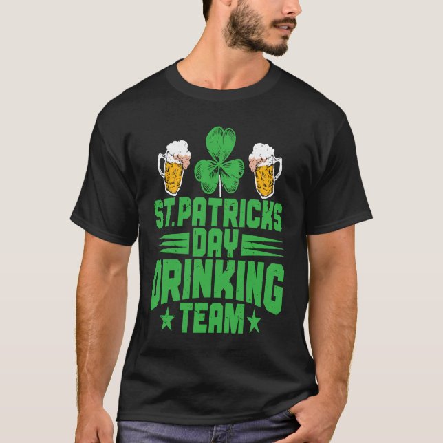 Camiseta C  Irish St Patrick's Day Drinking Team (Frente)