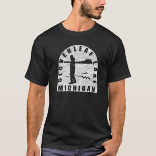 Camiseta C Leaf Lake Pesca no Gelo Michigan
