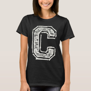 Camiseta C na Fonte Atlítica Vintage