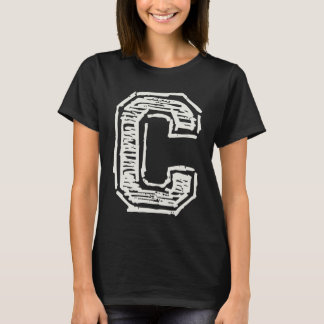 Camiseta C na Fonte Atlítica Vintage