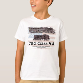 Camiseta C&O Class H-8 Allegheny Locomotive - American flag