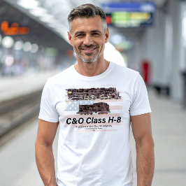 Camiseta C&O Class H-8 Allegheny Locomotive - American flag