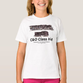 Camiseta C&O Class H-8 Allegheny Steam Locomotive Profile