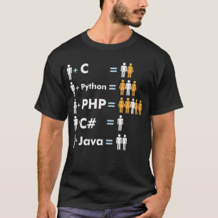 Camiseta C Python Php Java Programmer Codificação
