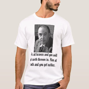 Camiseta C.S. Lewis, visa o céu e você obterá a orelha…