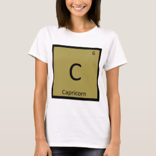 Camiseta C - Signo do Zodíaco de Capricórnio Símbolo Químic