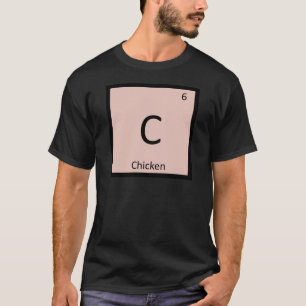 Camiseta C - Símbolo da Tabela Periódica Química da Carne d
