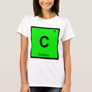 Camiseta C - Símbolo de Mesa periódica da química do car