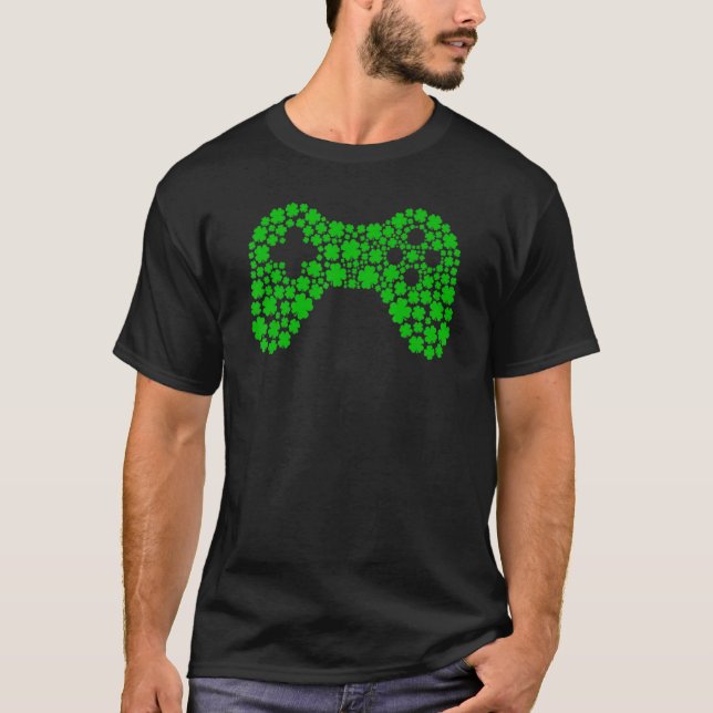 Camiseta C Video Game Controllers St Patrick's Day Boys Gam (Frente)
