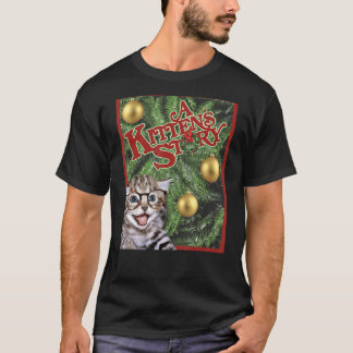Camiseta Ca A Kittens História De Natal Poster Engraçado Gi