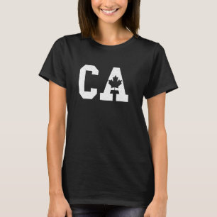 Camiseta CA - Letra C e A maiúscula alfabeta - Canadá - Map