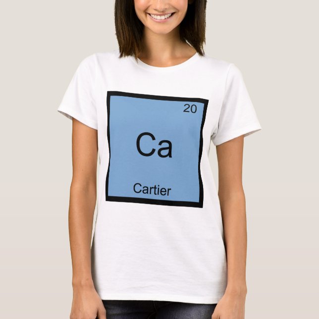 Camiseta Ca - Símbolo De Elemento De Química Engraçado Cart (Frente)