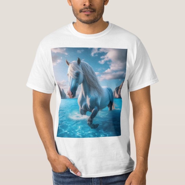 Camiseta Caballo en aguas cristalinas (Frente)