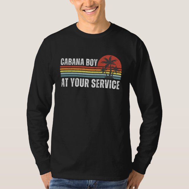 Camiseta Cabana Boy  Mens Summer Pool Party Bartender Barte (Frente)