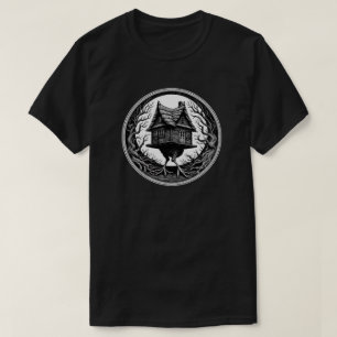 Camiseta Cabana da Baba Yaga Conto de Fadas Assustador