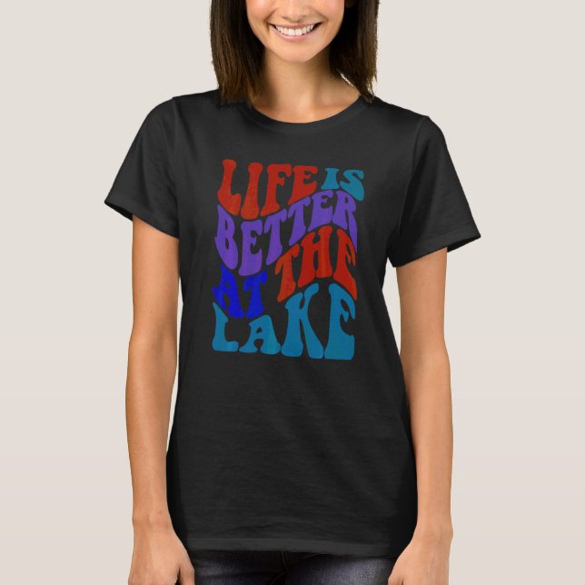 Camiseta Cabana de Acampamento e Pesca no Lago (Frente)