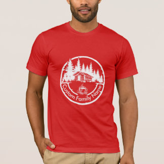 Camiseta Cabana de Campo Casa de Madeira | Nome da Família