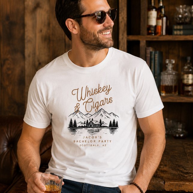 Camiseta Cabana de Casa de Lago para Festa de Solteiro com  (Criador carregado)
