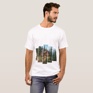 Camiseta Cabana de Montanha do Golden Retriever