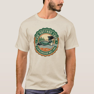 Camiseta Cabana mergulhão Lobo canadense estúpido Pássaro