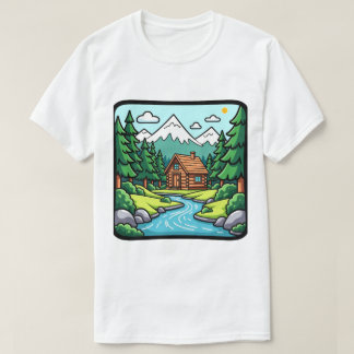 Camiseta Cabana Rústica Aconchegante Floresta Natureza Pací